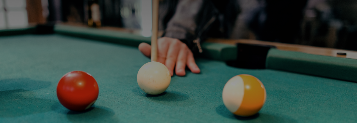 person playing pool