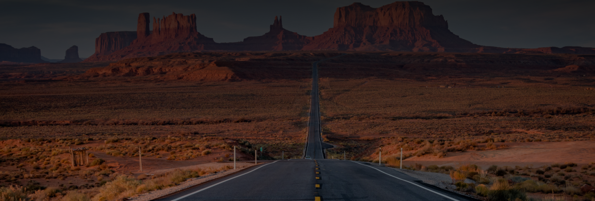 Open highway in Arizona desert
