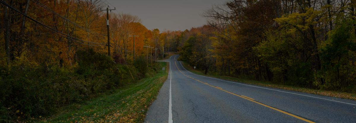 Open road in Rhode Island