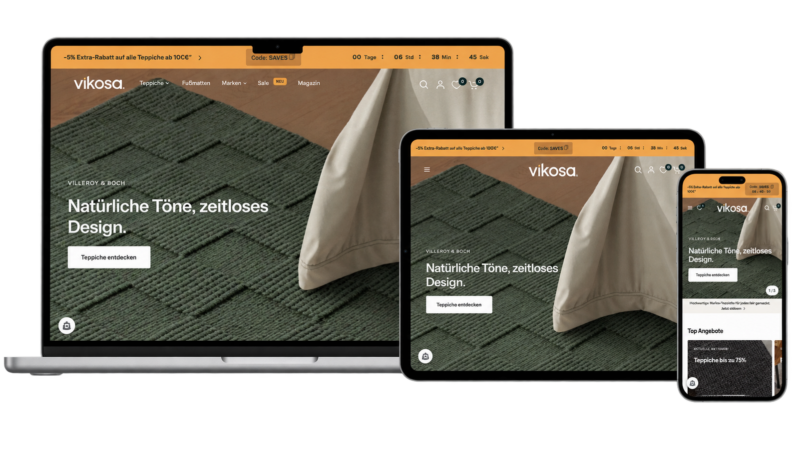 VIKOSA Website – Projektansicht