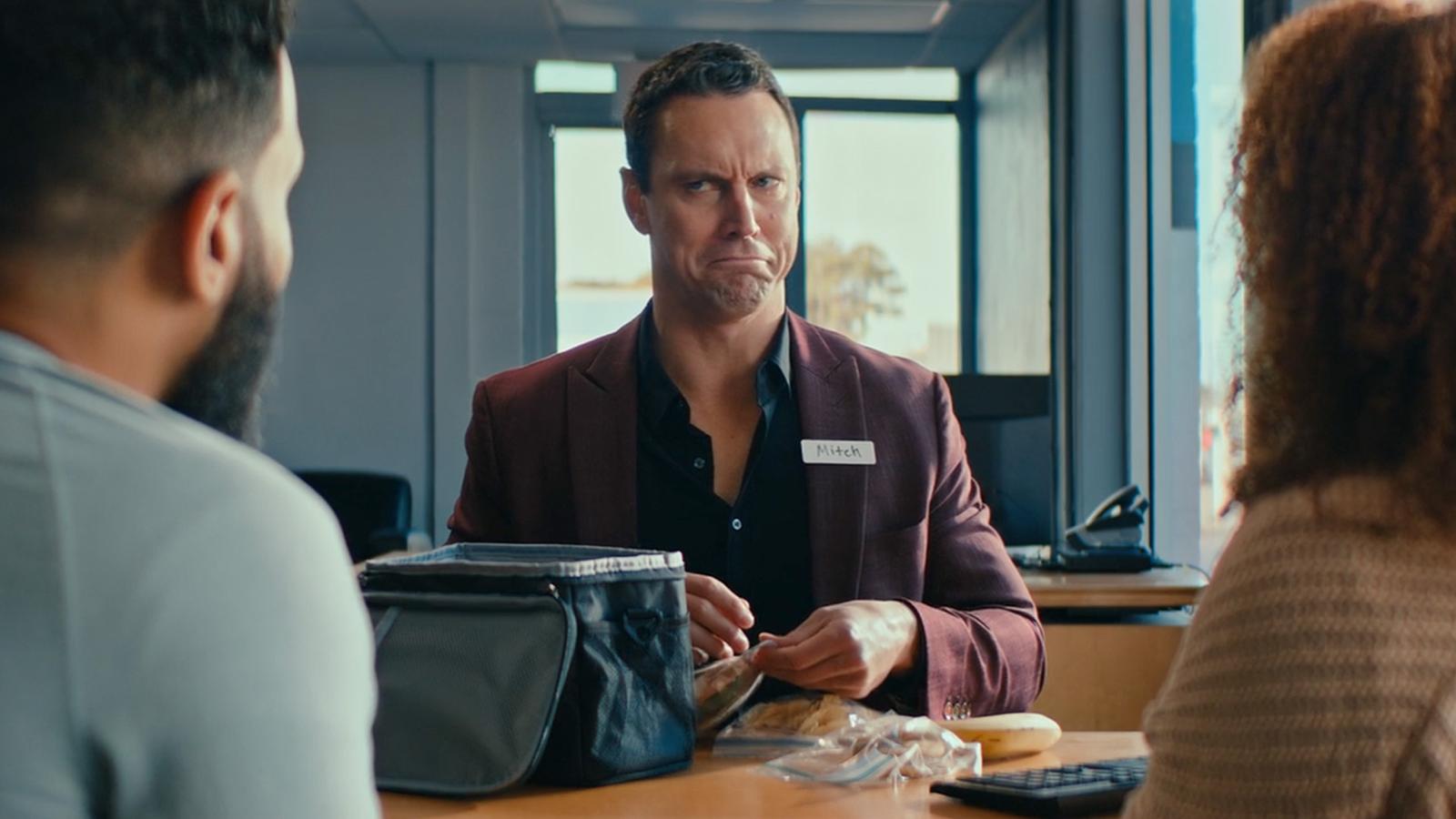 Still shot from the Checkered Flag - Lunch Break commercial