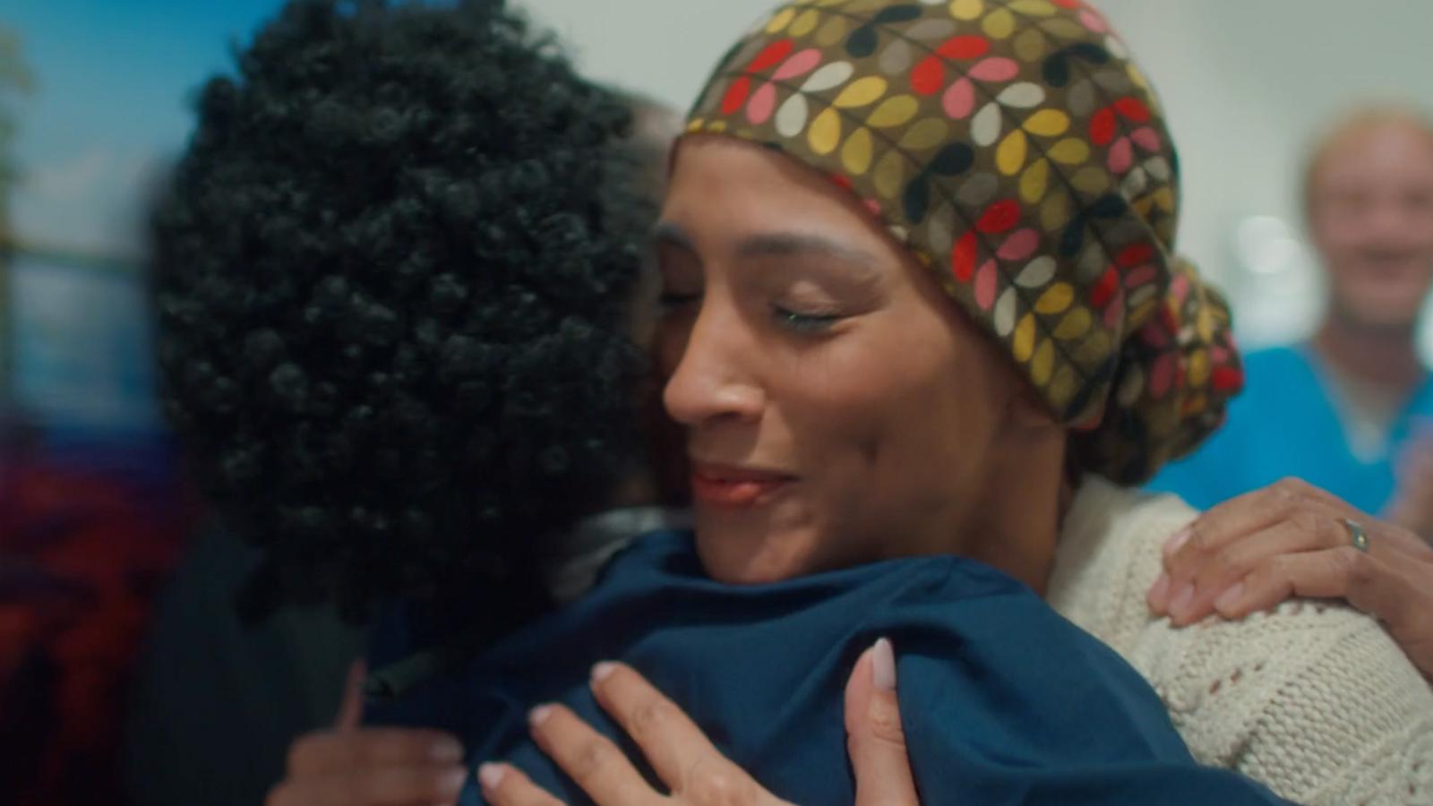 Still shot from the Priority Automotive - Cancer Center commercial