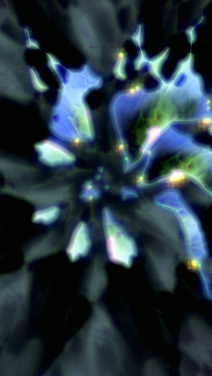 A Blue Vase With Purple Flowers