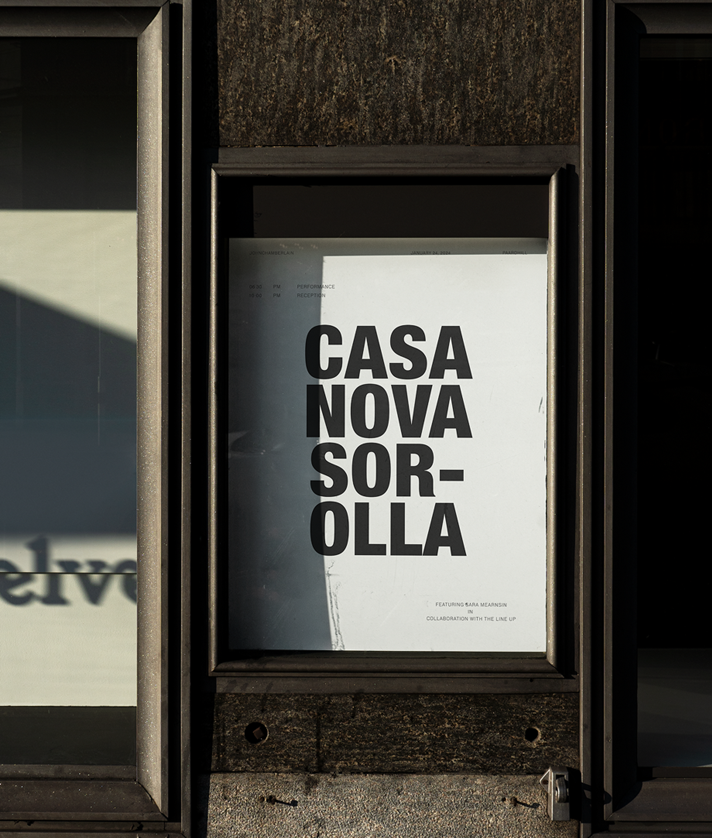 The JOHNCHAMBERLAIN branding embodies structure and permanence