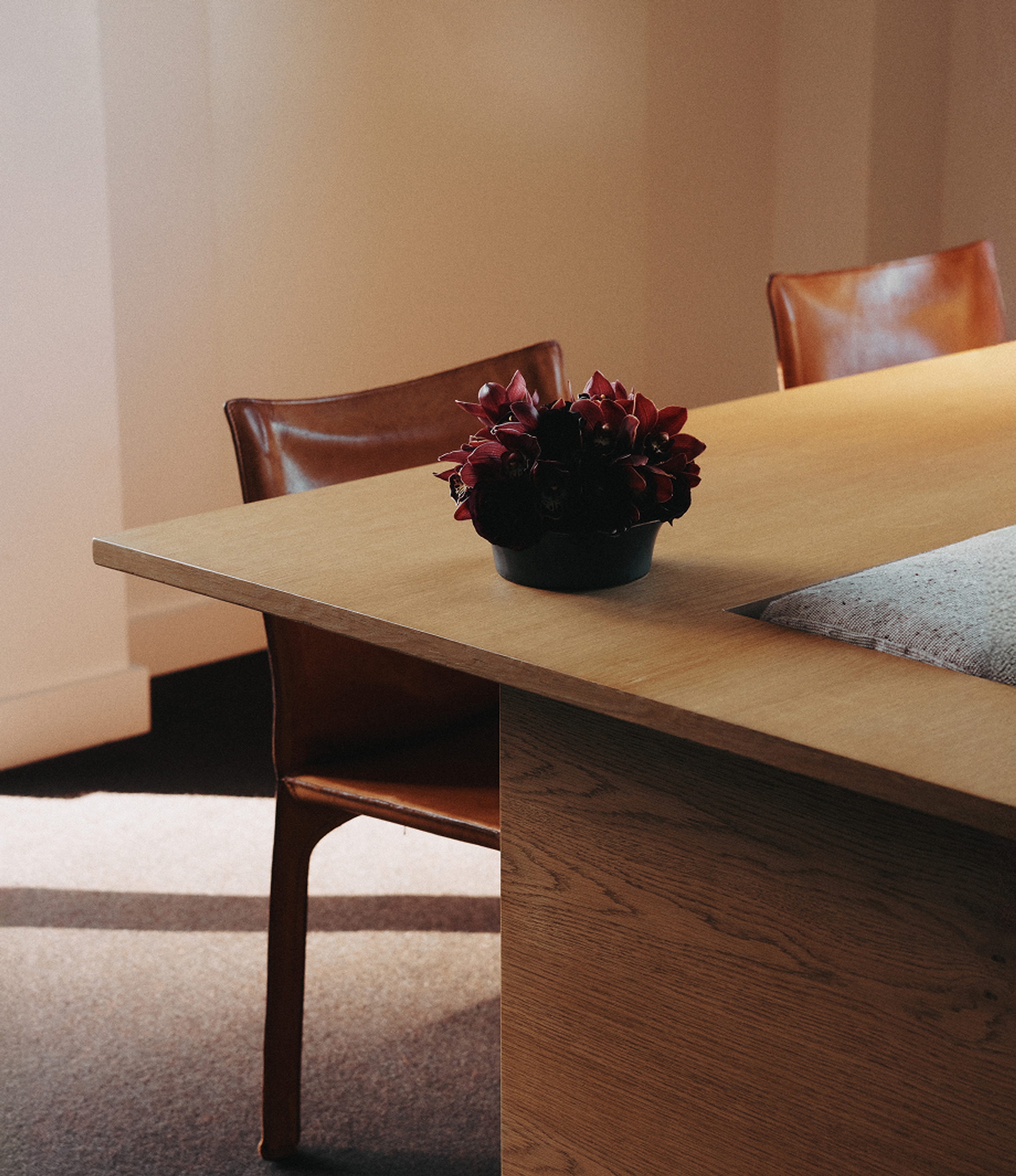 The palette carries through from the brand design.