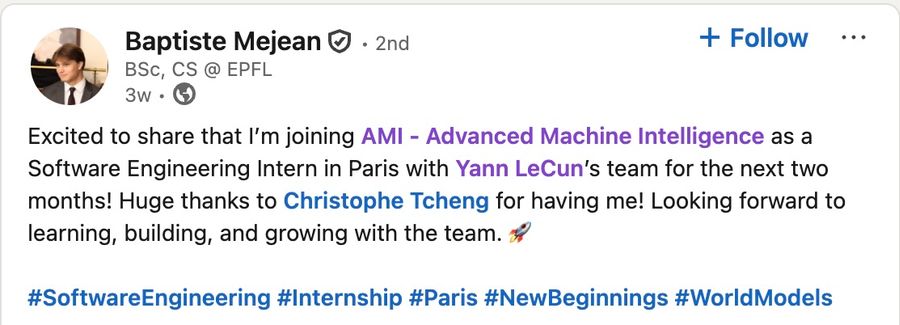 AMI Labs Builds Its Next Research Bench Through Internships