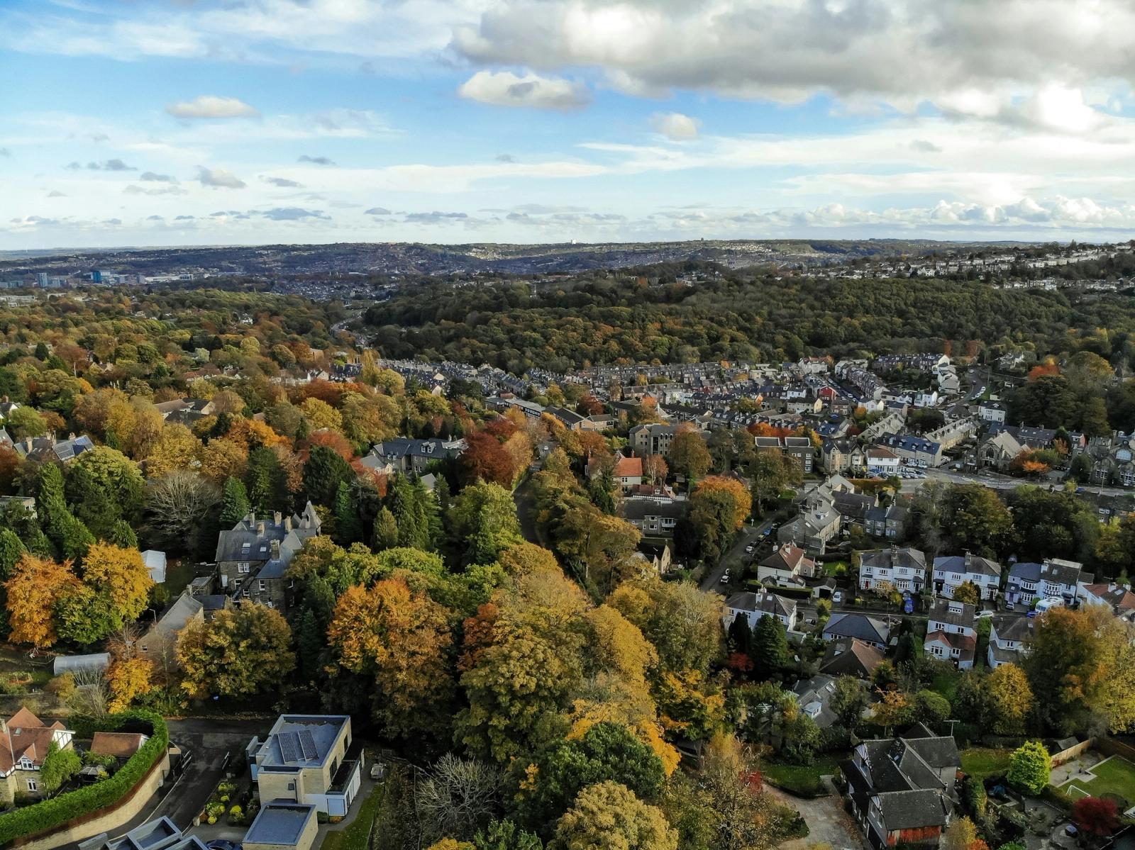 Overhead image of small city