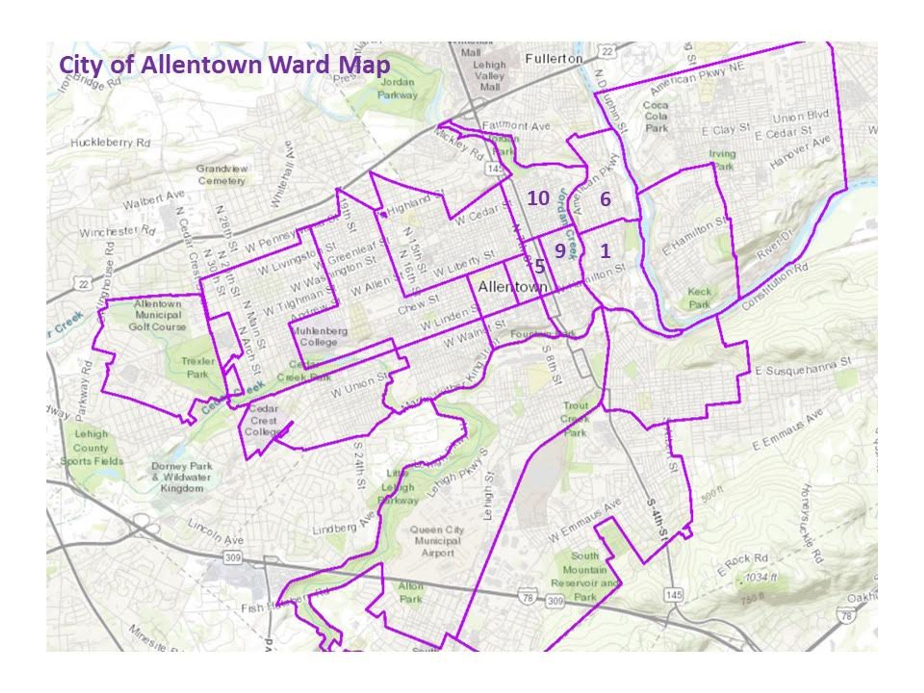 City of Allentown Ward Map