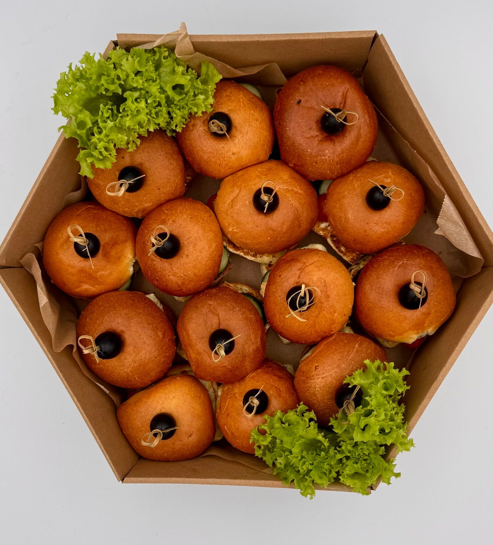 Mini Burger Box – Chicken - otwarty