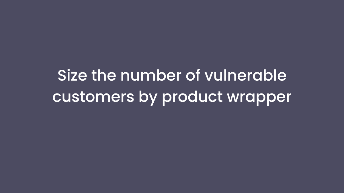 size the number of vulnerable investors by product wrapper