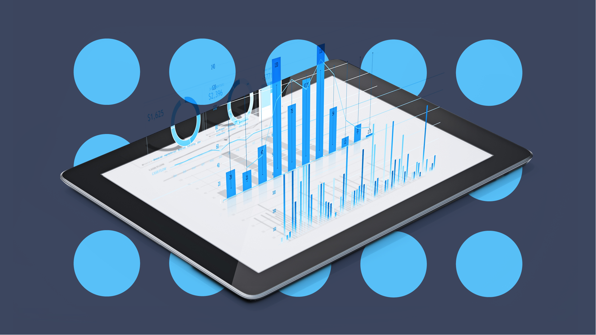 consumer insights and statistics displayed on a tablet