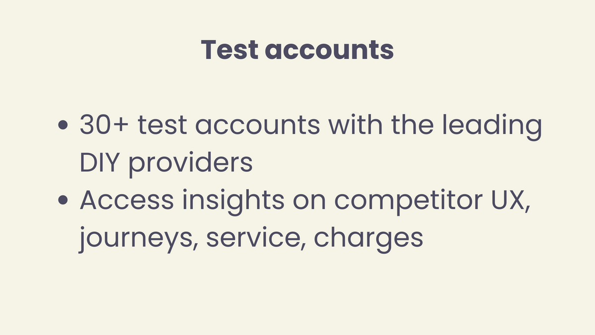 Test accounts