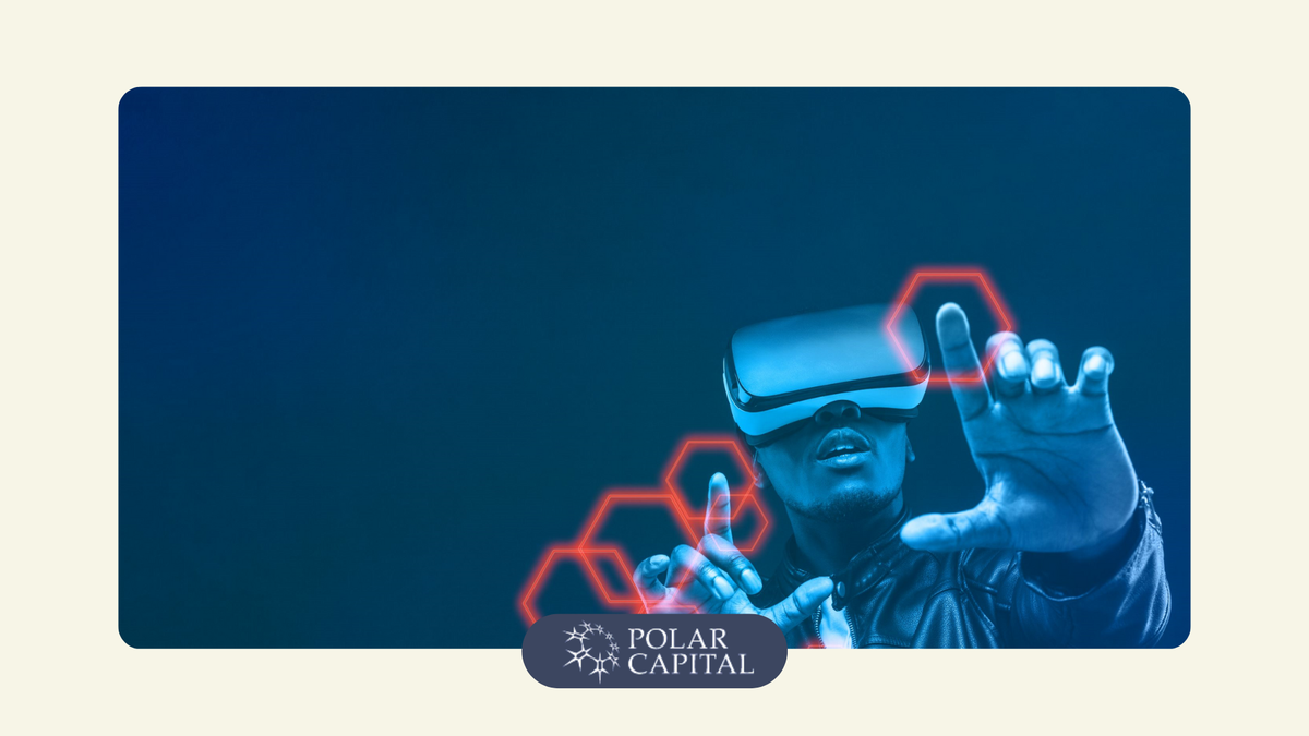 An image of a woman using a virtual reality headset