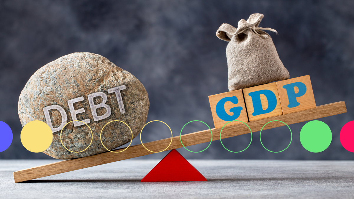 Image showing debt outweighing GDP
