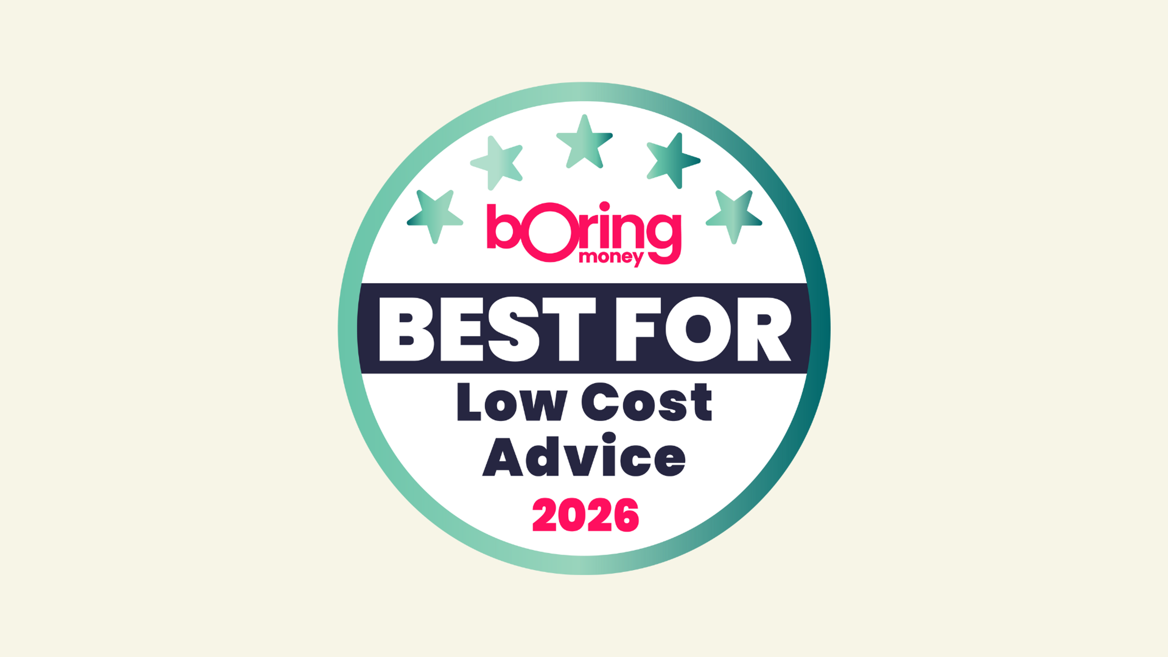 Best For Low Cost Advice Award 2026 | Boring Money