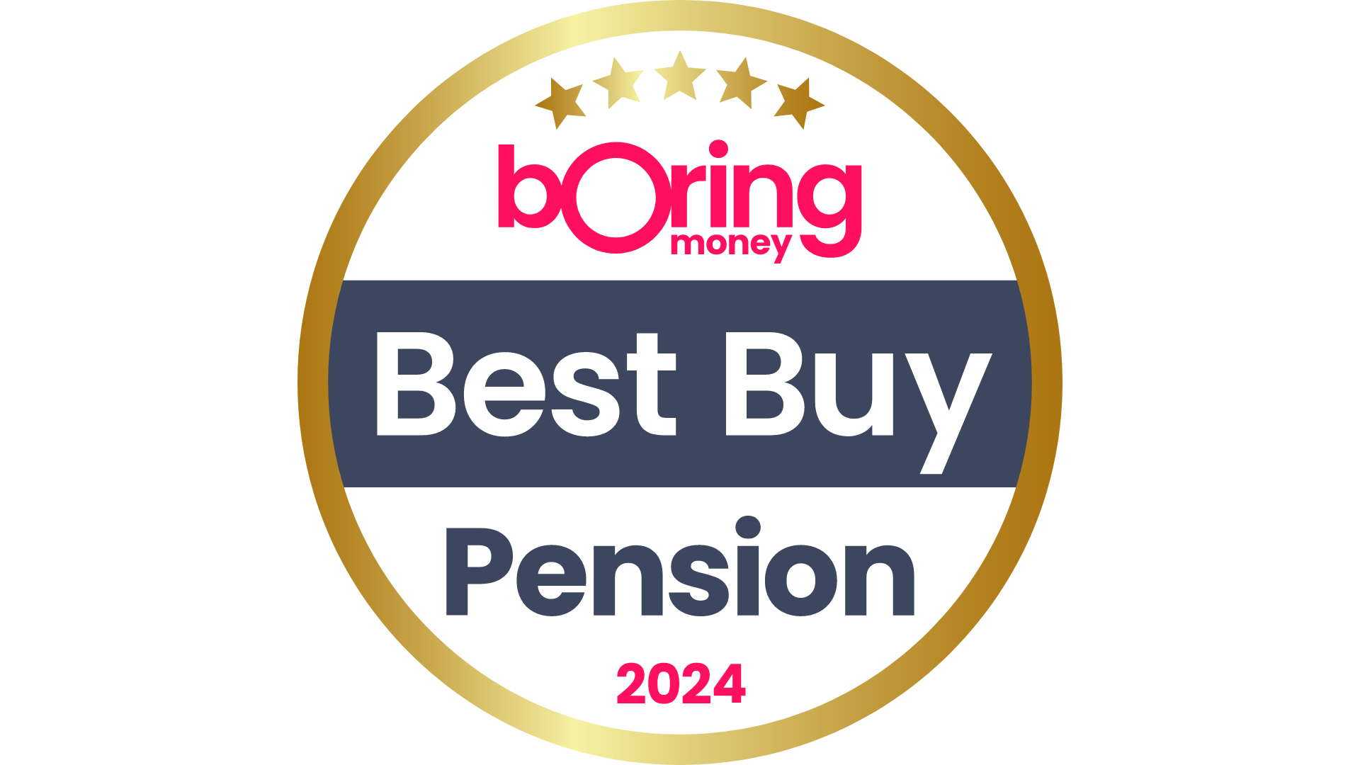 Best Buy award logo for best pension 2024 