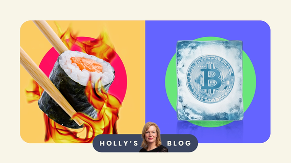 hot sushi roll and cryptocurrencies