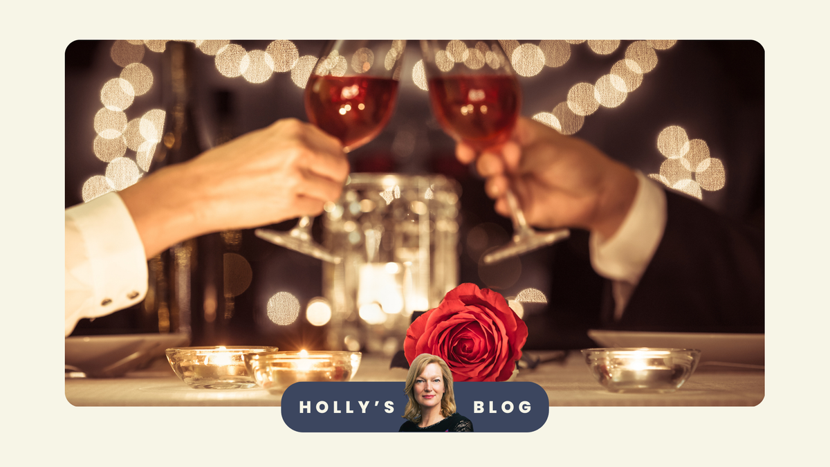 An image of a couple on a romantic Valentine's dinner date