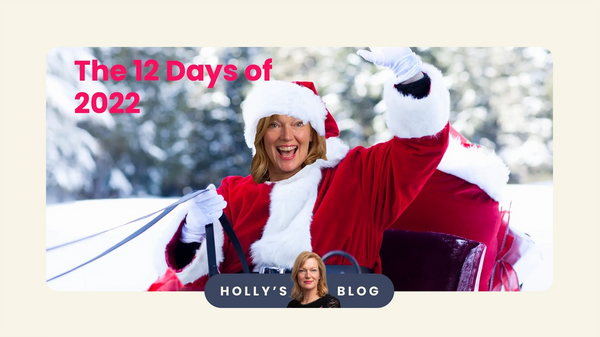 Image of Boring Money CEO and Founder, Holly Mackay, dressed as Santa Claus