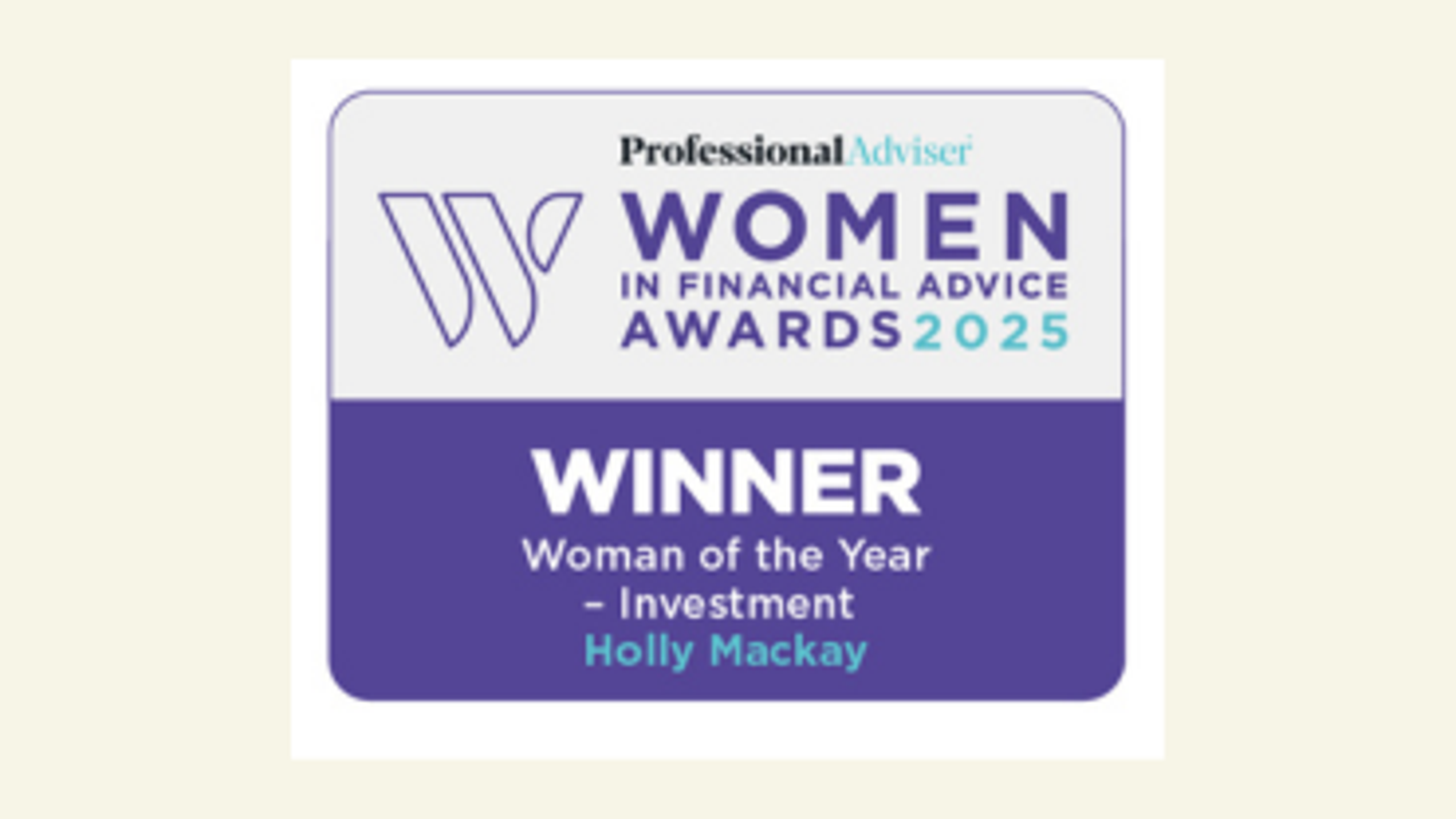 Woman of the Year – Investment 2025