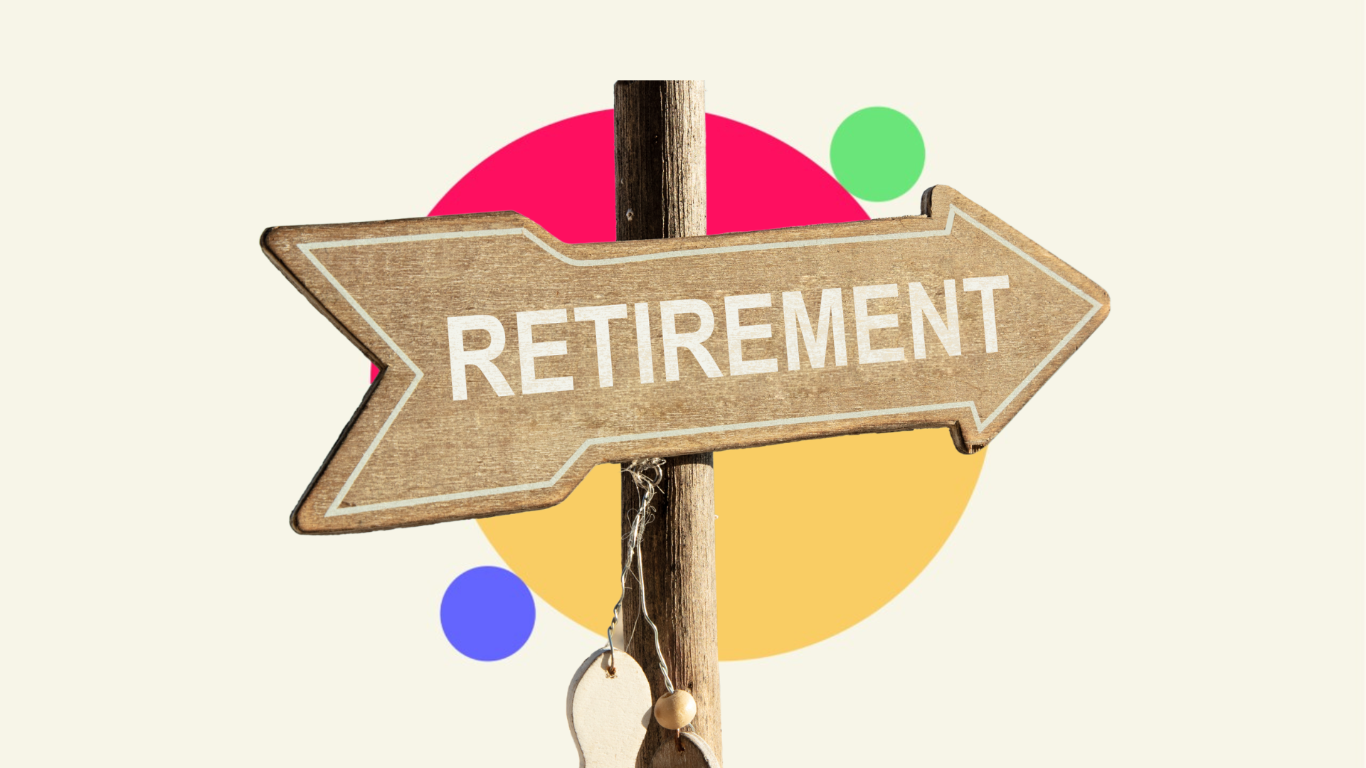 An image of a signpost pointing in the direction of 'retirement'