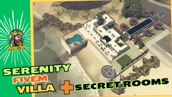 Serenity Fivem Villa With Secret Rooms , Mafia Mansion