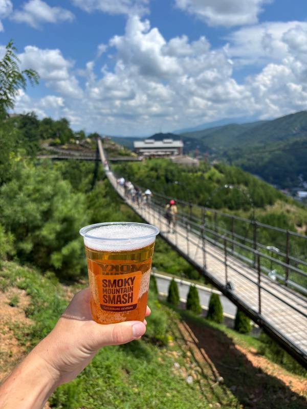 A draft beer from Smoky Mountain Sips