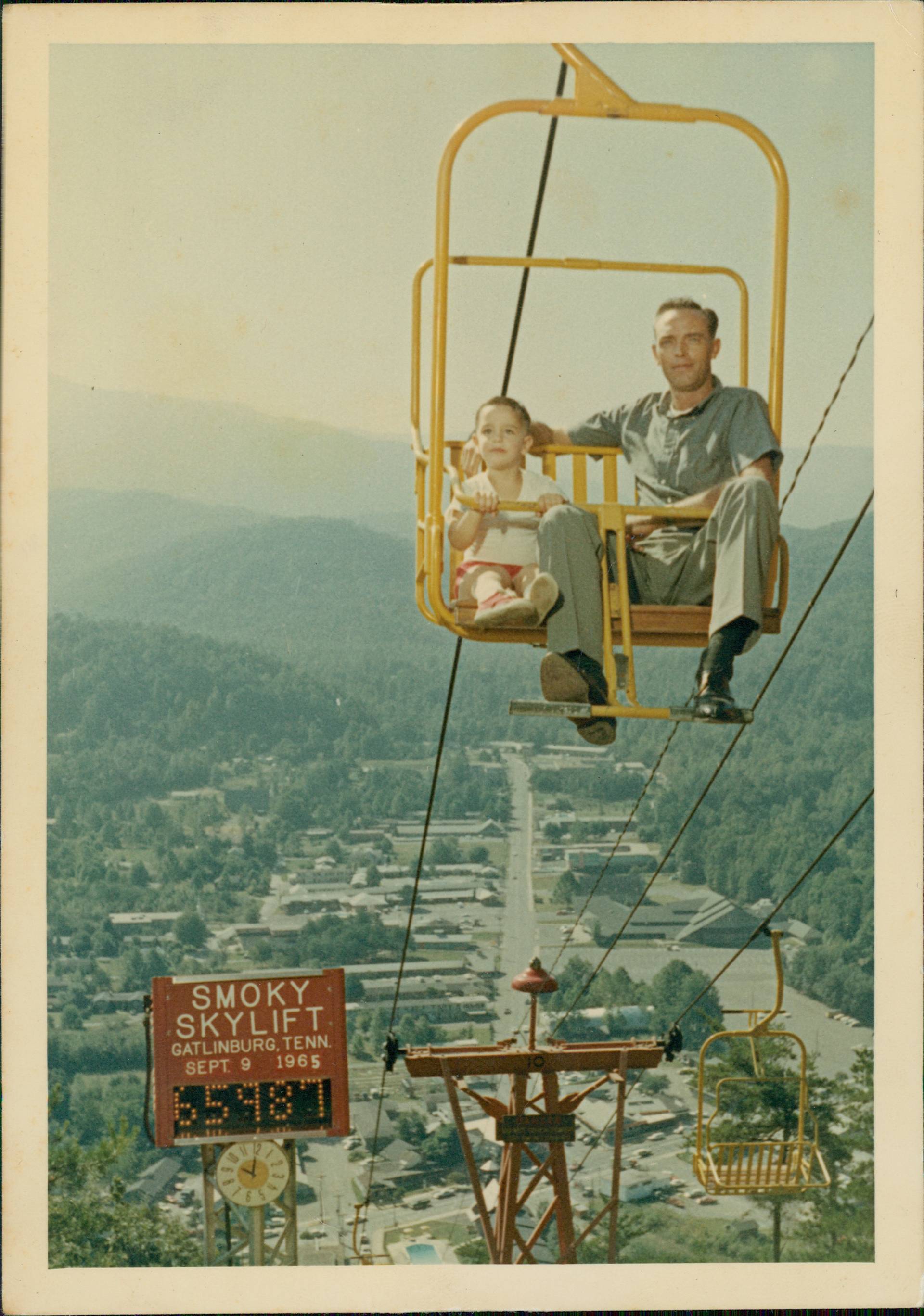 A historic photo of the Gatlinburg SkyLift.
