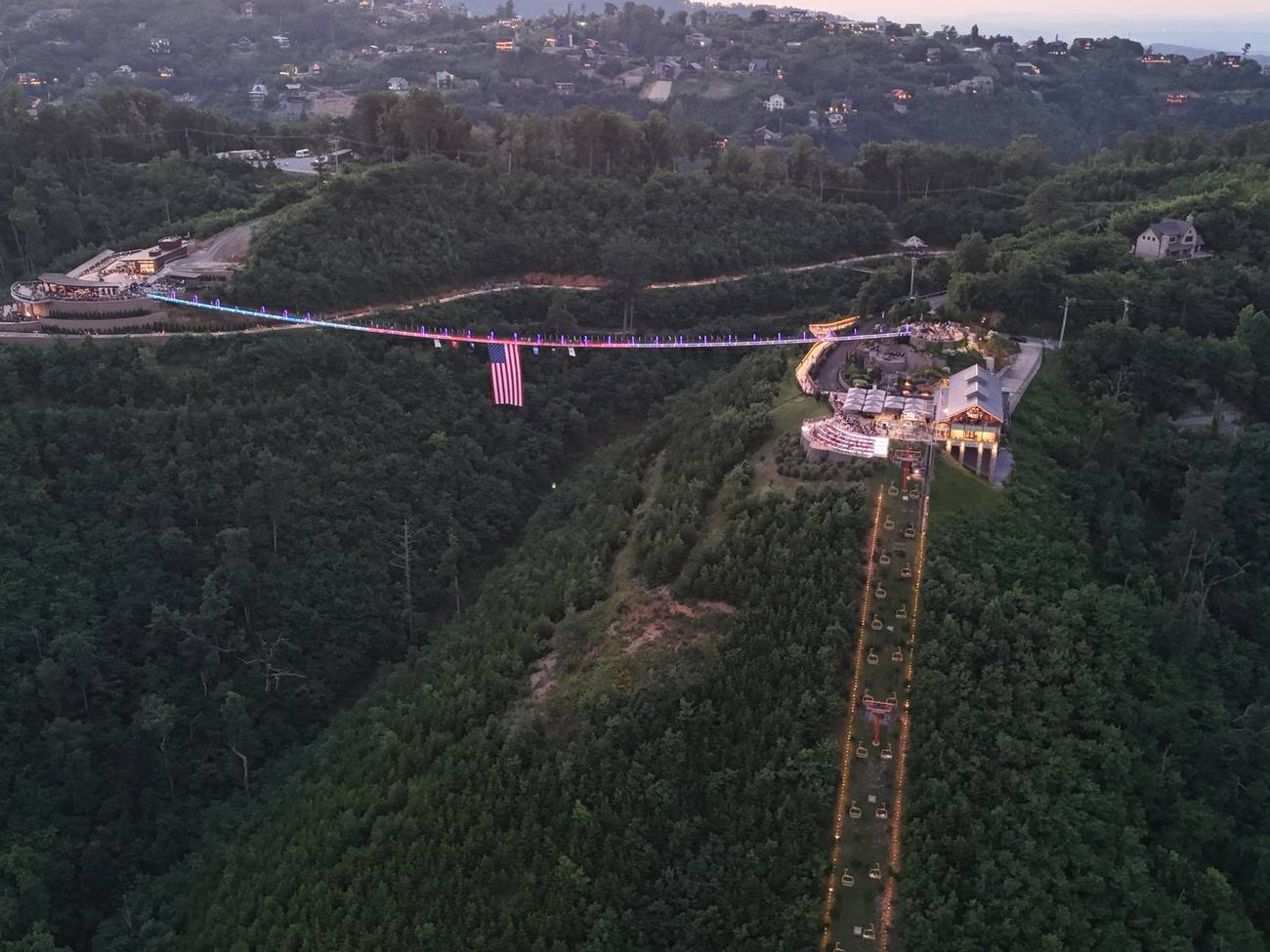 A drone shot from above the SkyPark.