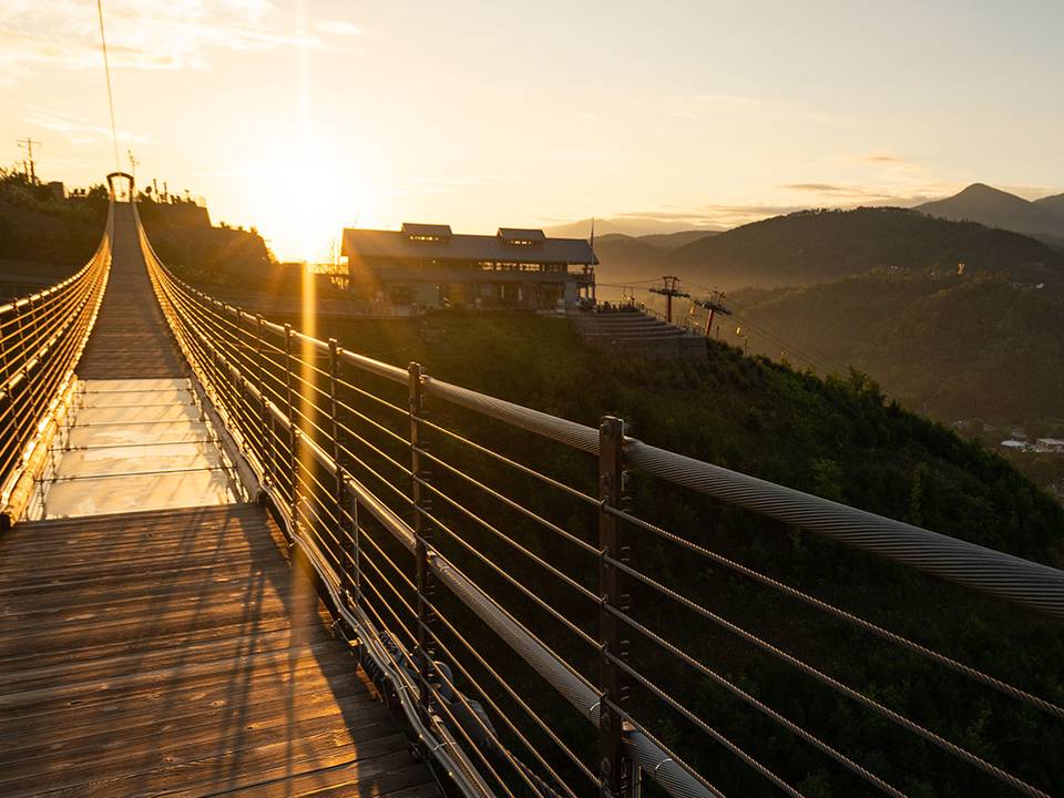 The sunrise from the SkyBridge.