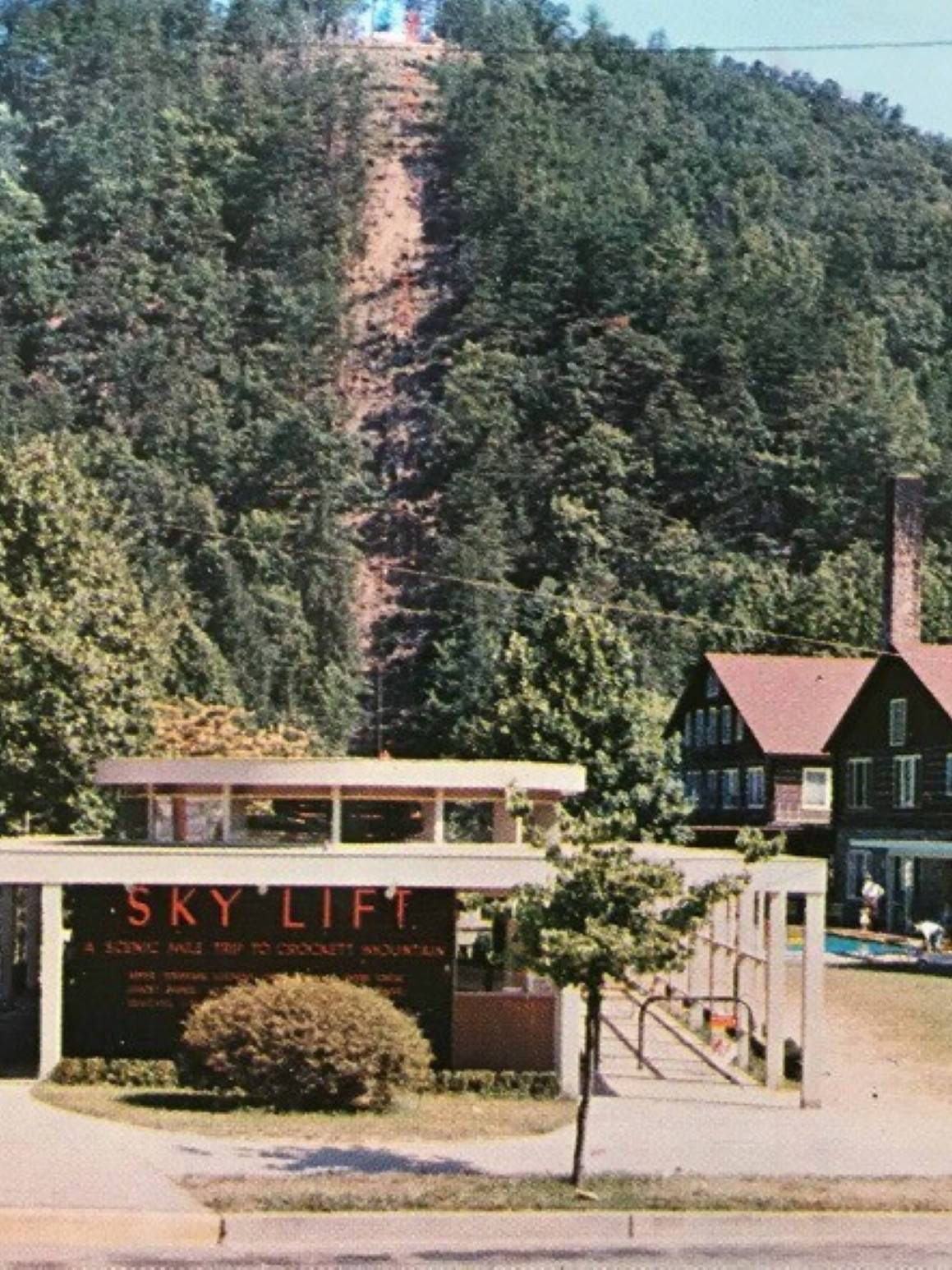 A historical photo of the SkyLift.