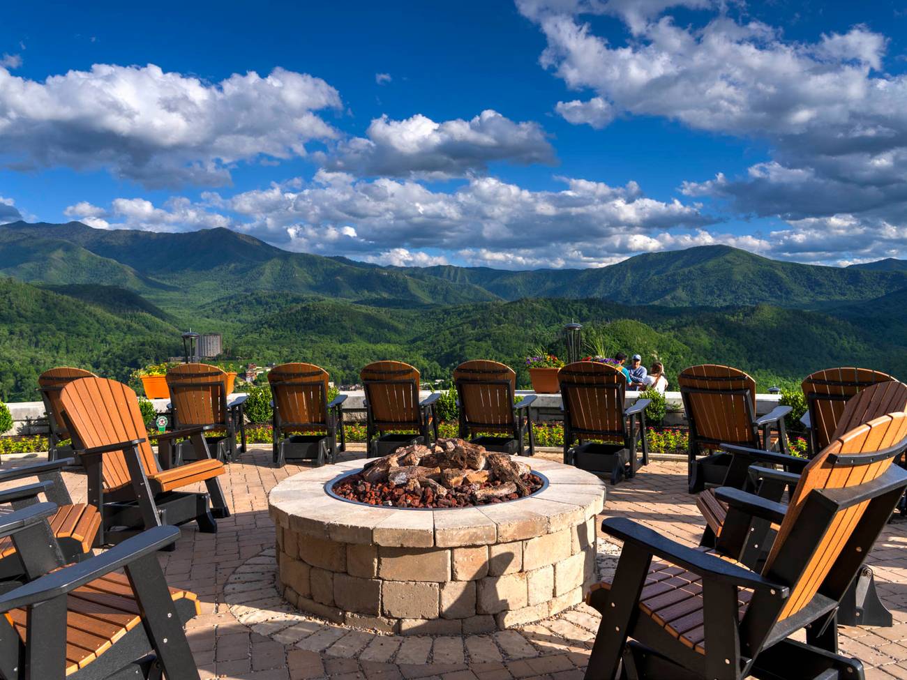 Relaxing around the firepits on Clayton's Landing