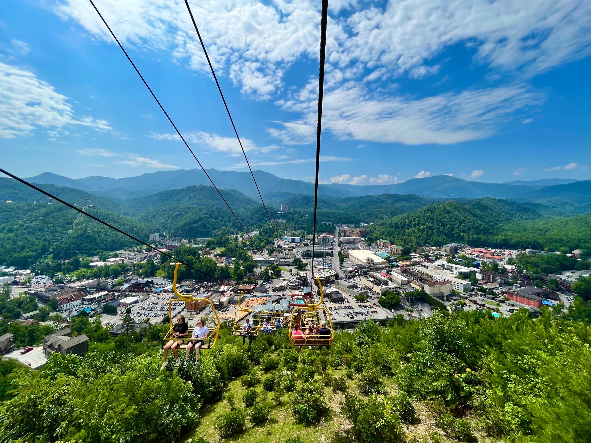 A view of Mount Leconte from the SkyLift.