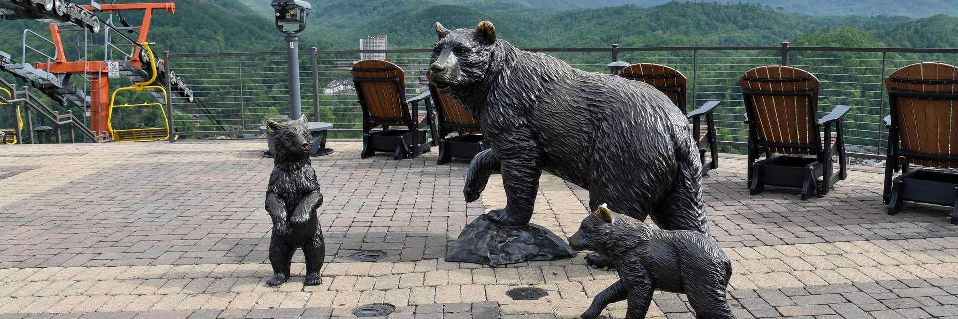 Bear statues on SkyDeck