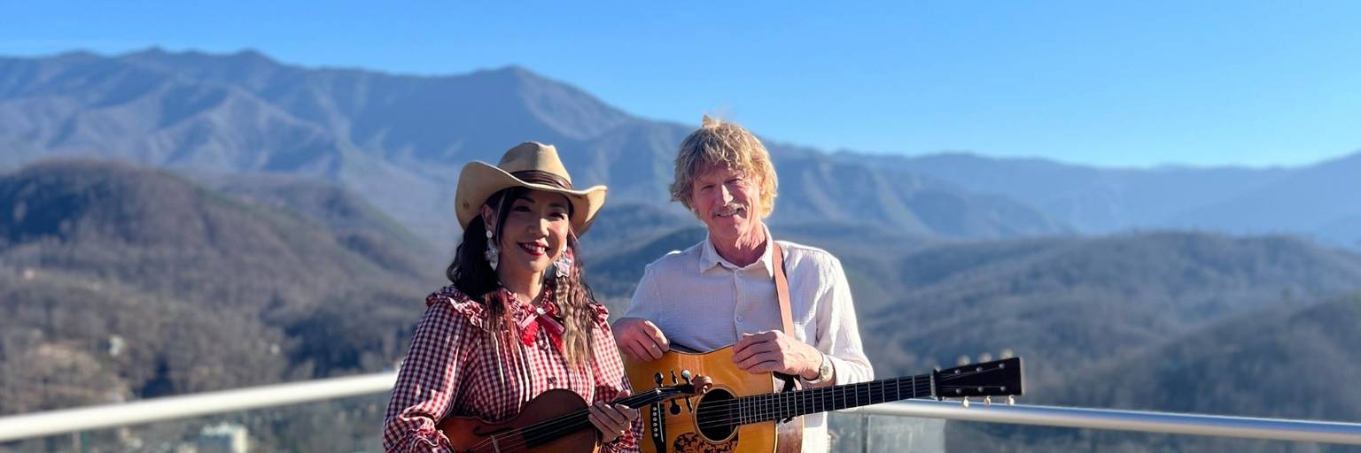 music on the mountain banner - richard and leona
