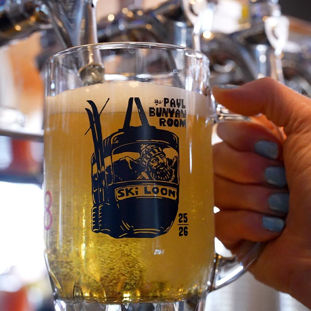 bunyan room mug club filled with beer