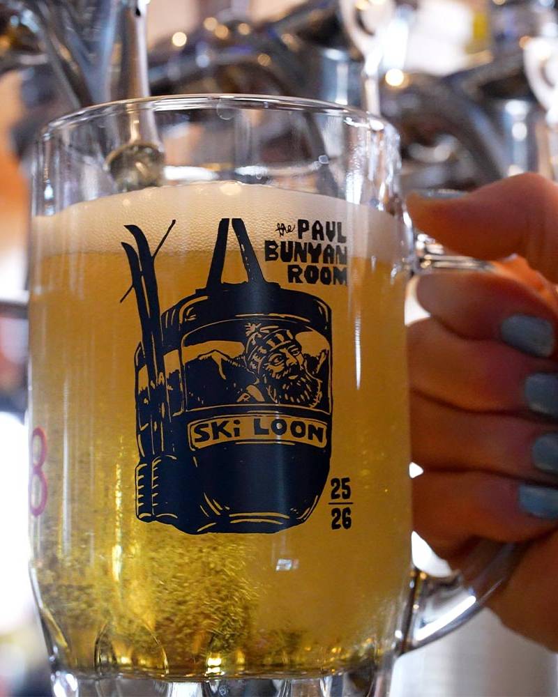 bunyan room mug club filled with beer