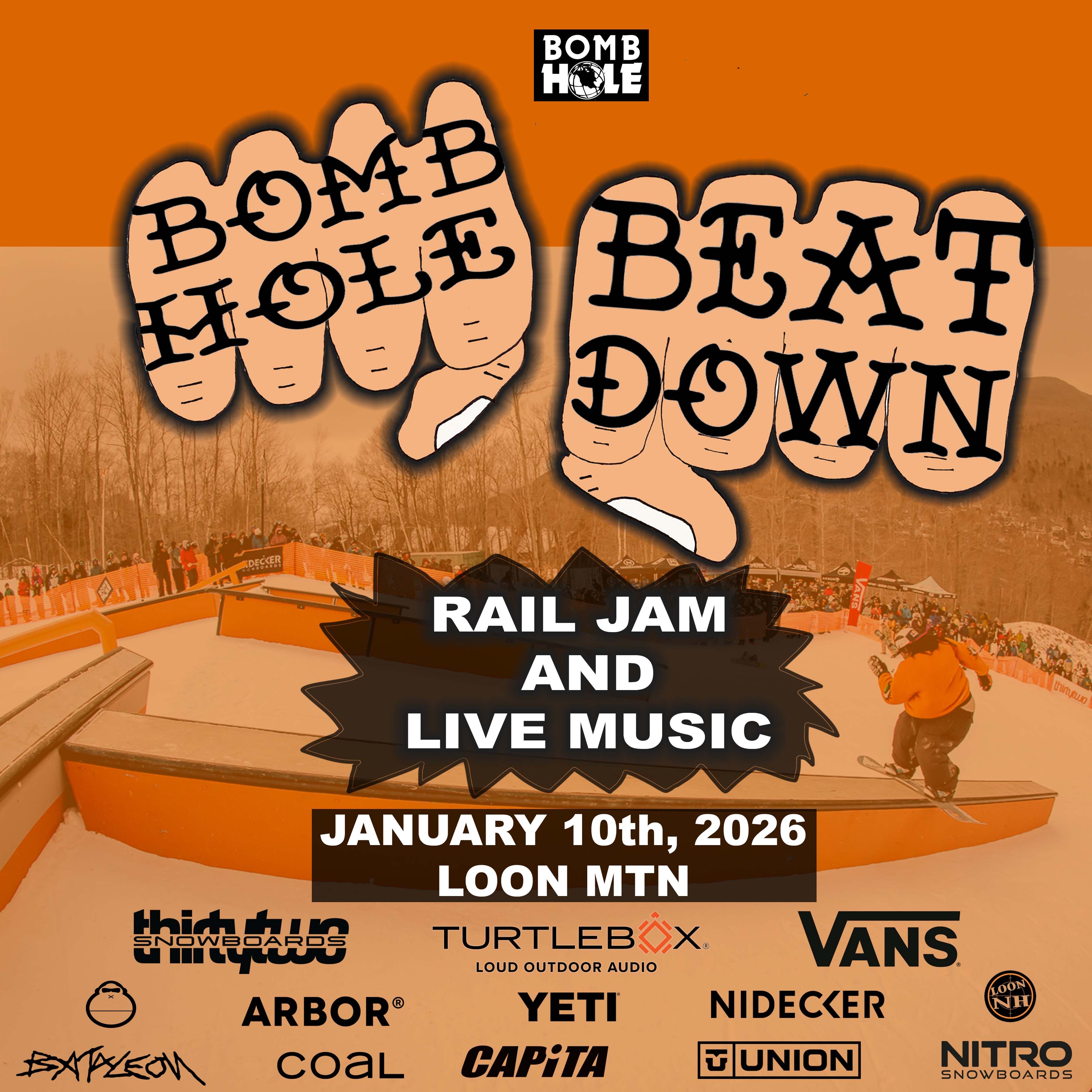 Bomb Hole Beat Down header image with logo