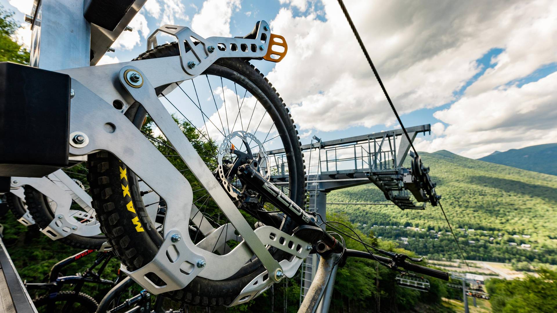 Bike on chairlift