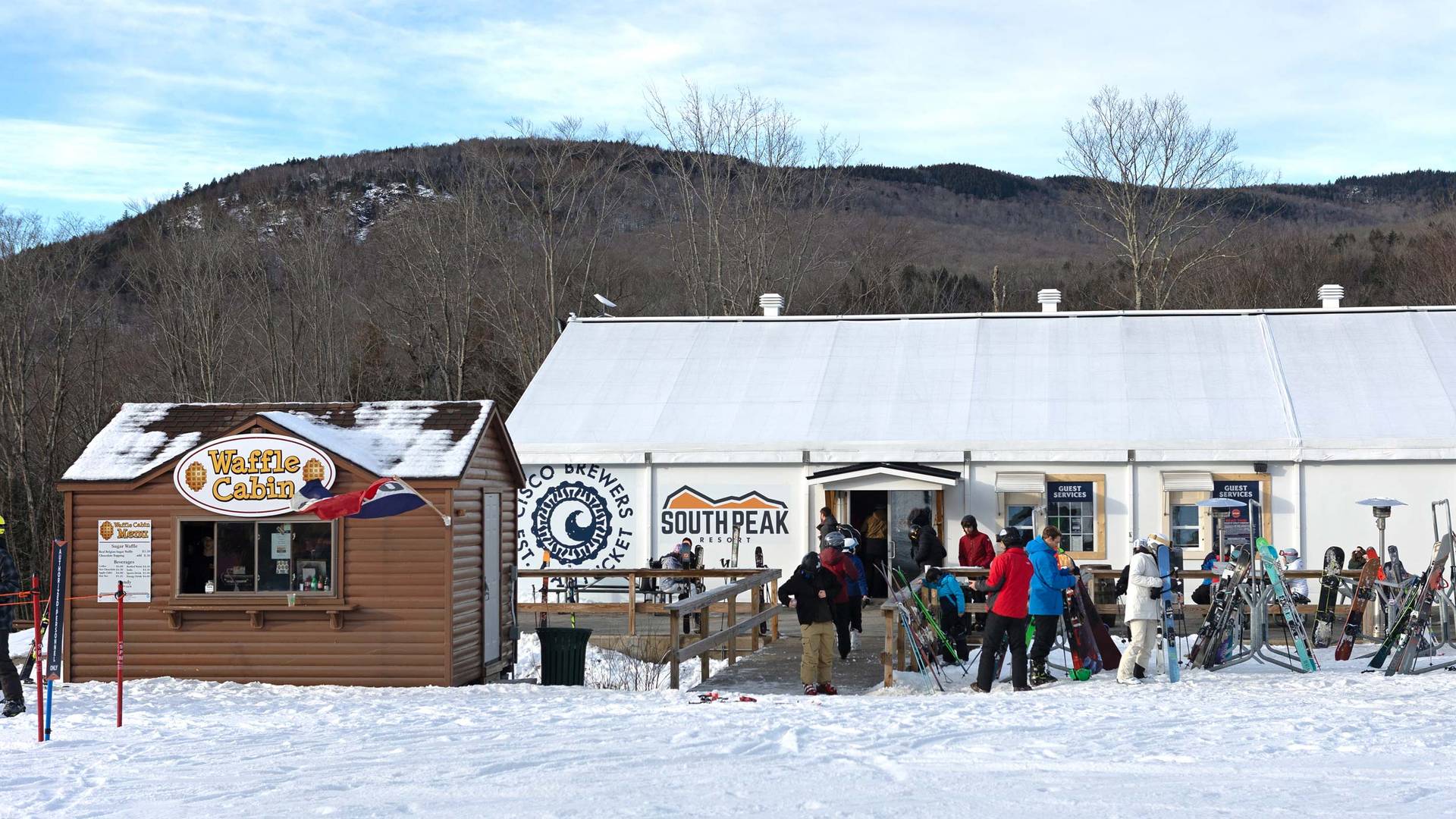 Waffle cabin in front of Pemi Base camp