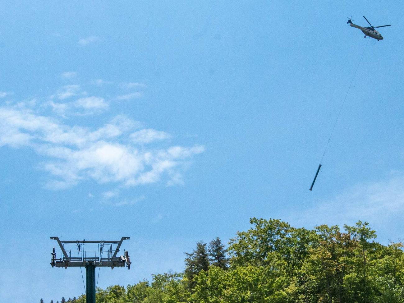 Kanc Quad towers dismantled and removed by helicopter.