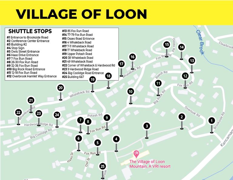 Village of Loon Shuttle Route