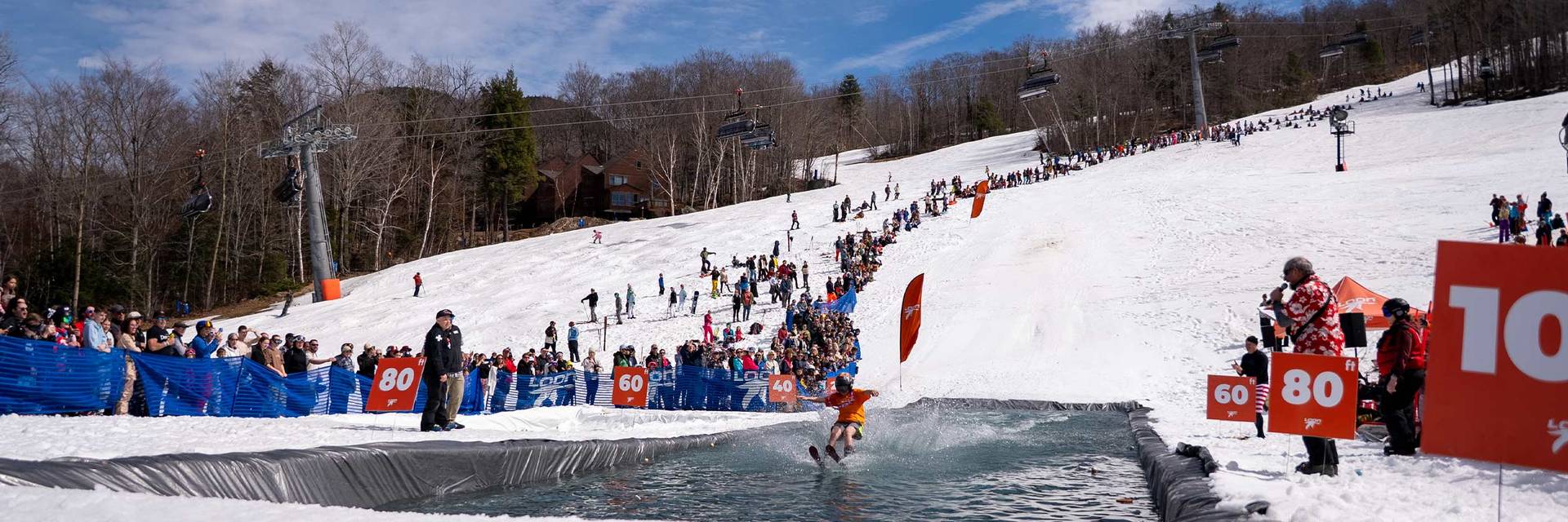 Slushpool Party Pond Skimming competitor