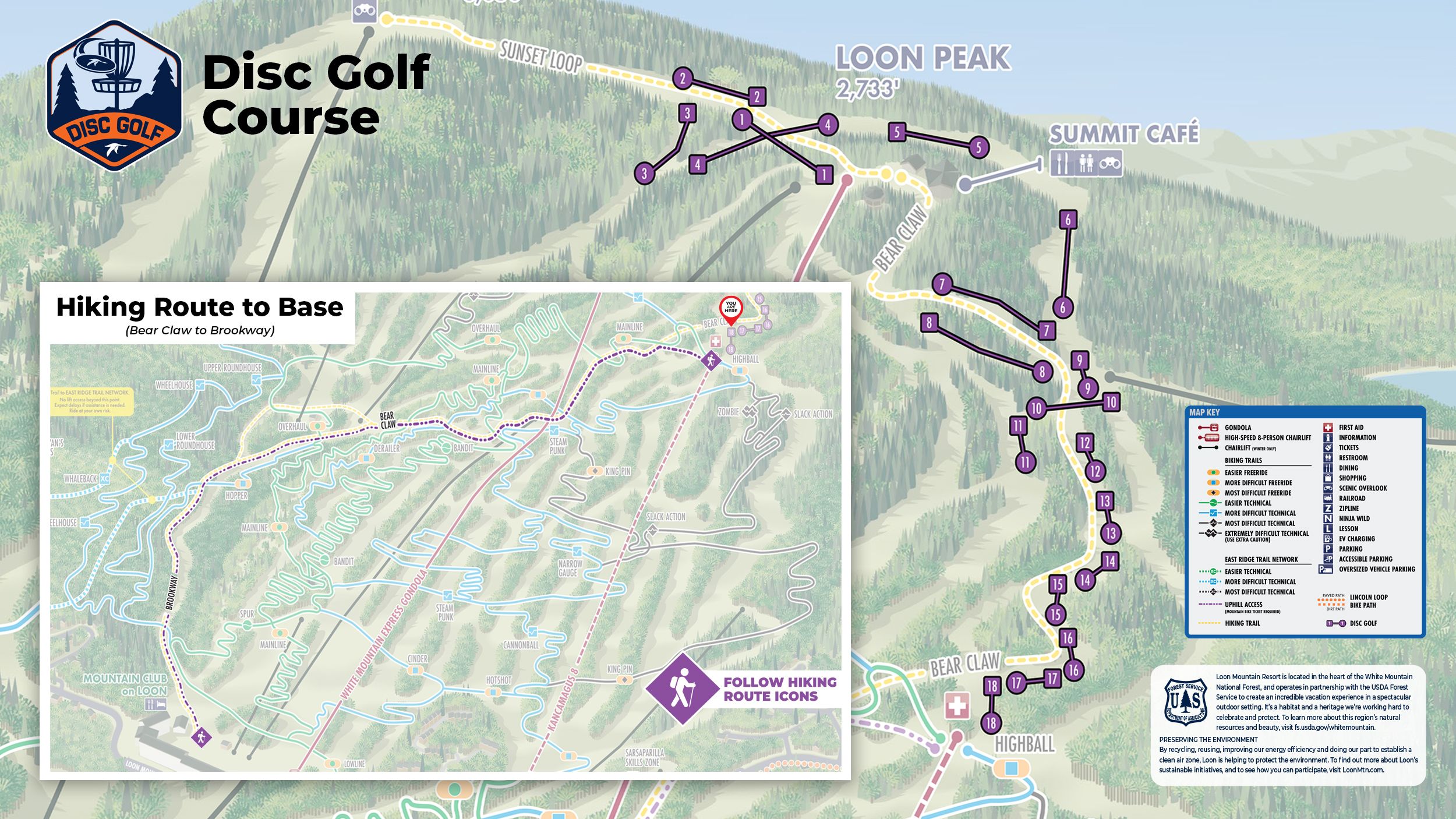 Disc golf course map