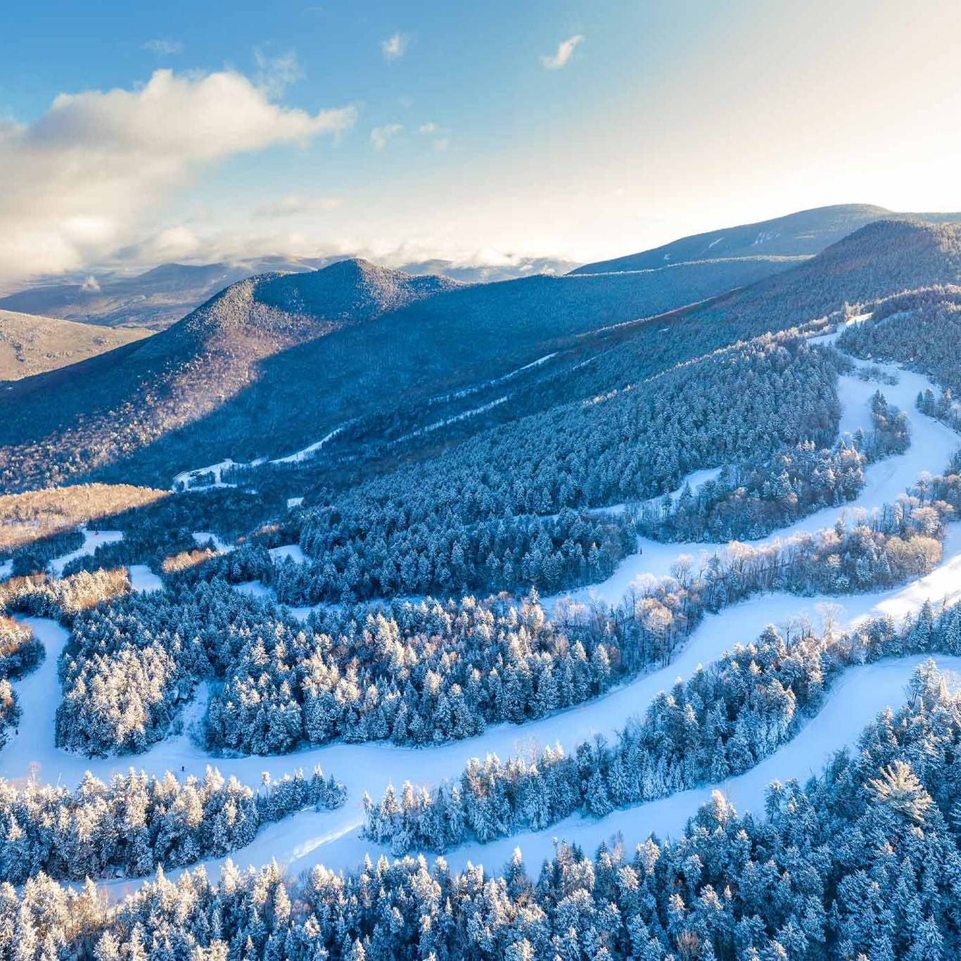 aerial photo of Loon Peak