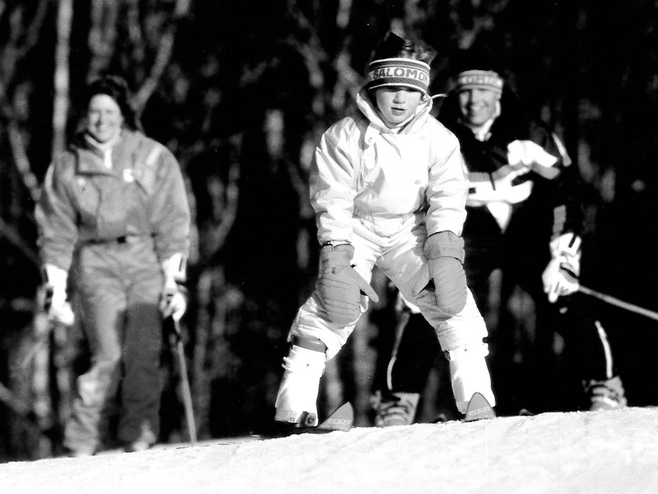 old family photo skiing