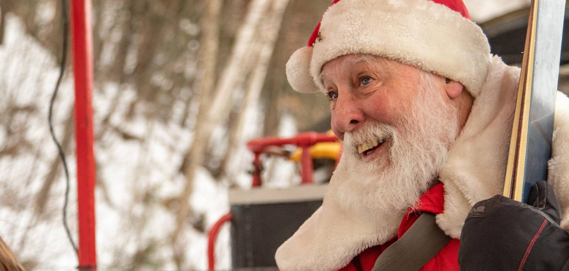 Image of Santa Clause on the steam train
