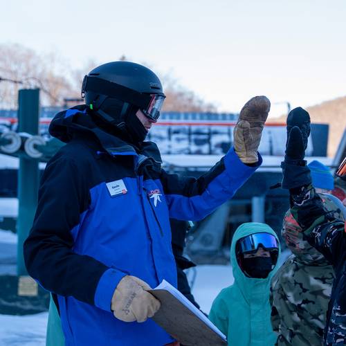 group of kids and their coach