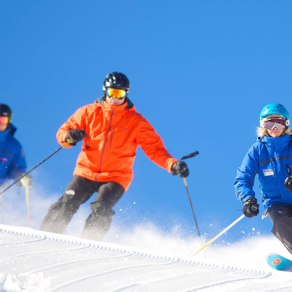 Group skiing at Loon Mountain