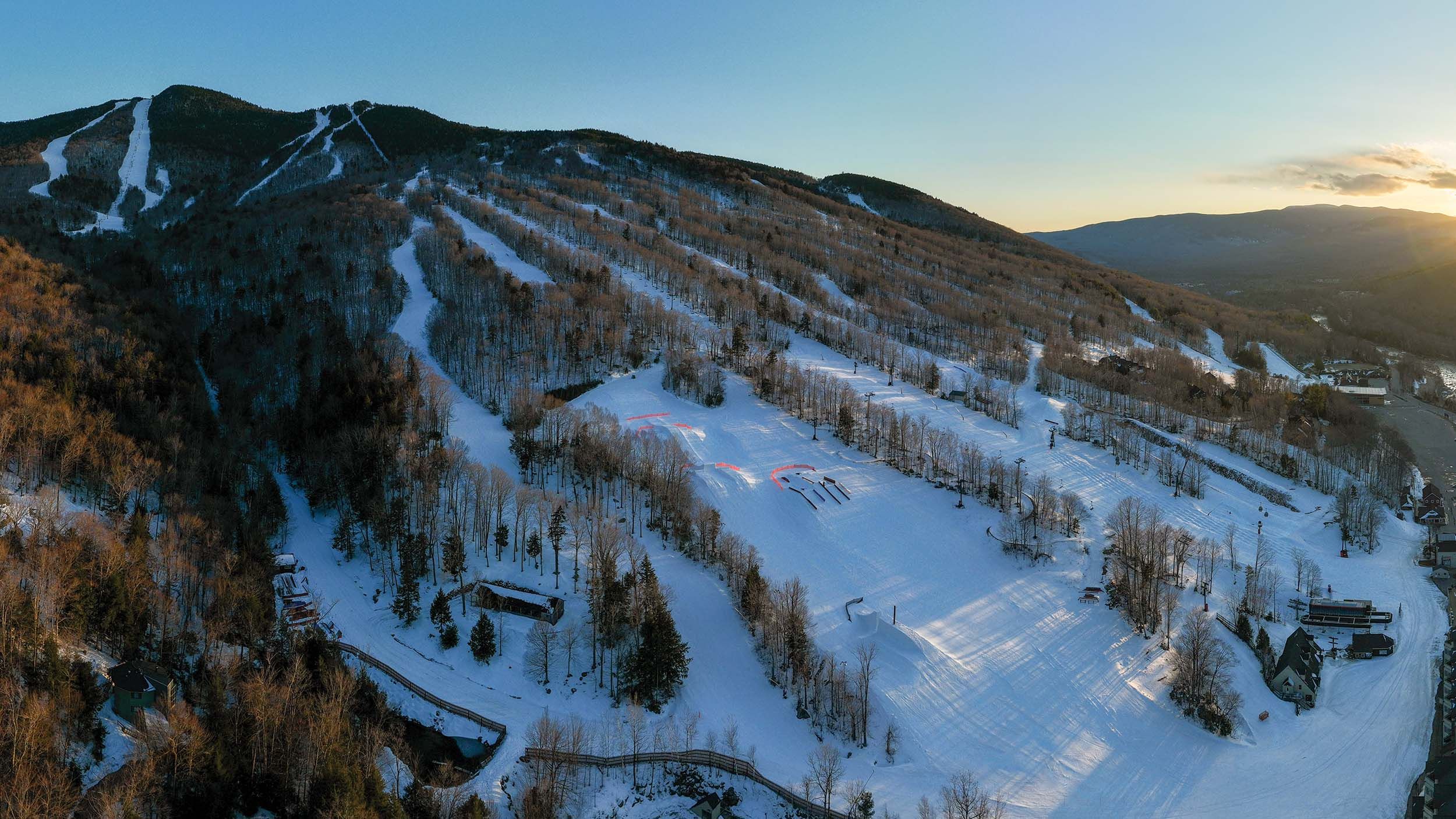 Drone Image of Octagon Base Area and Little Sister Lift